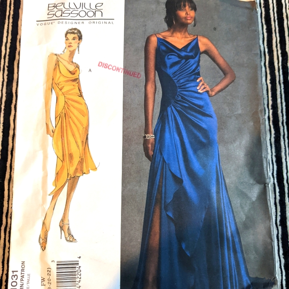 Vogue V1031 Bellville Sassoon size (18-20-22) pattern only